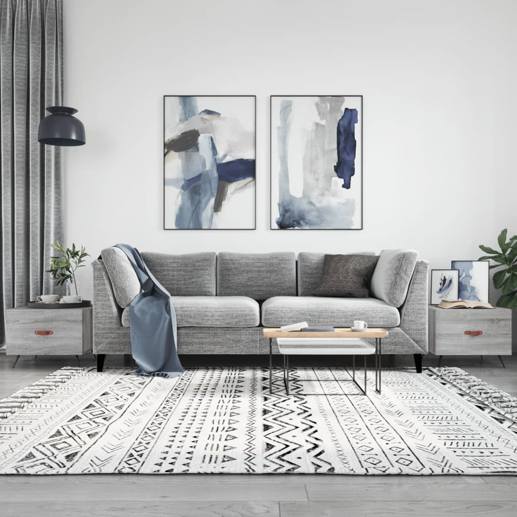 Coffee Tables 2 pcs. Gray Sonoma 50x50x40 cm Wood Material