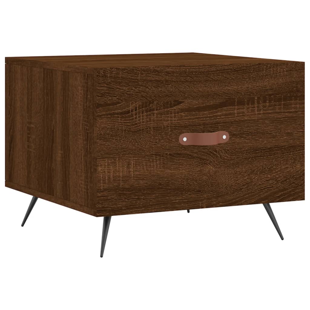 Coffee tables 2 pcs. Brown oak look 50x50x40 cm wood material