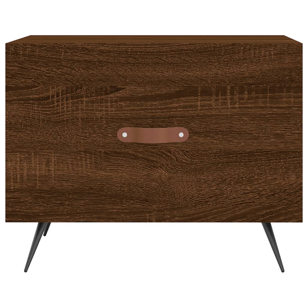 Coffee tables 2 pcs. Brown oak look 50x50x40 cm wood material