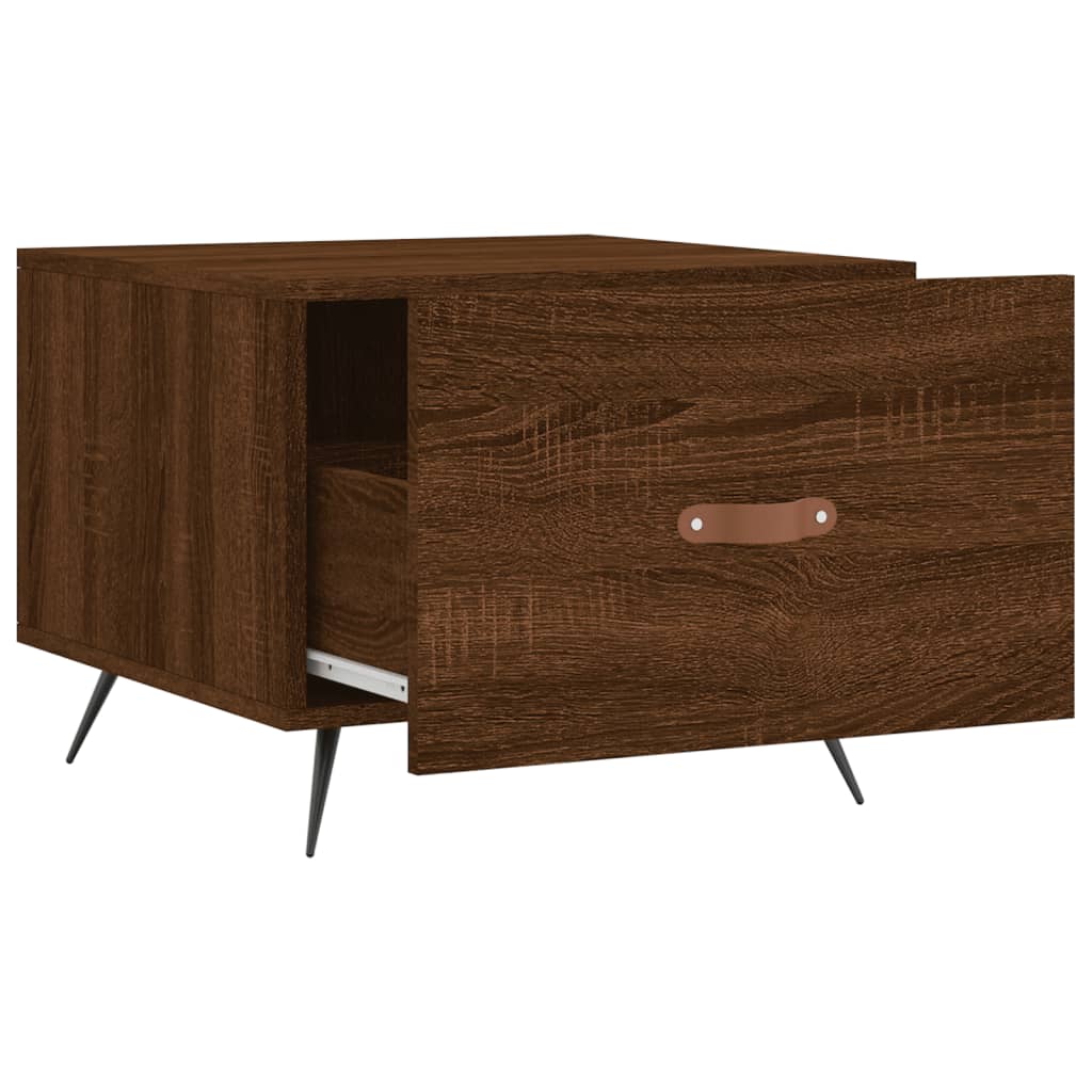 Coffee tables 2 pcs. Brown oak look 50x50x40 cm wood material