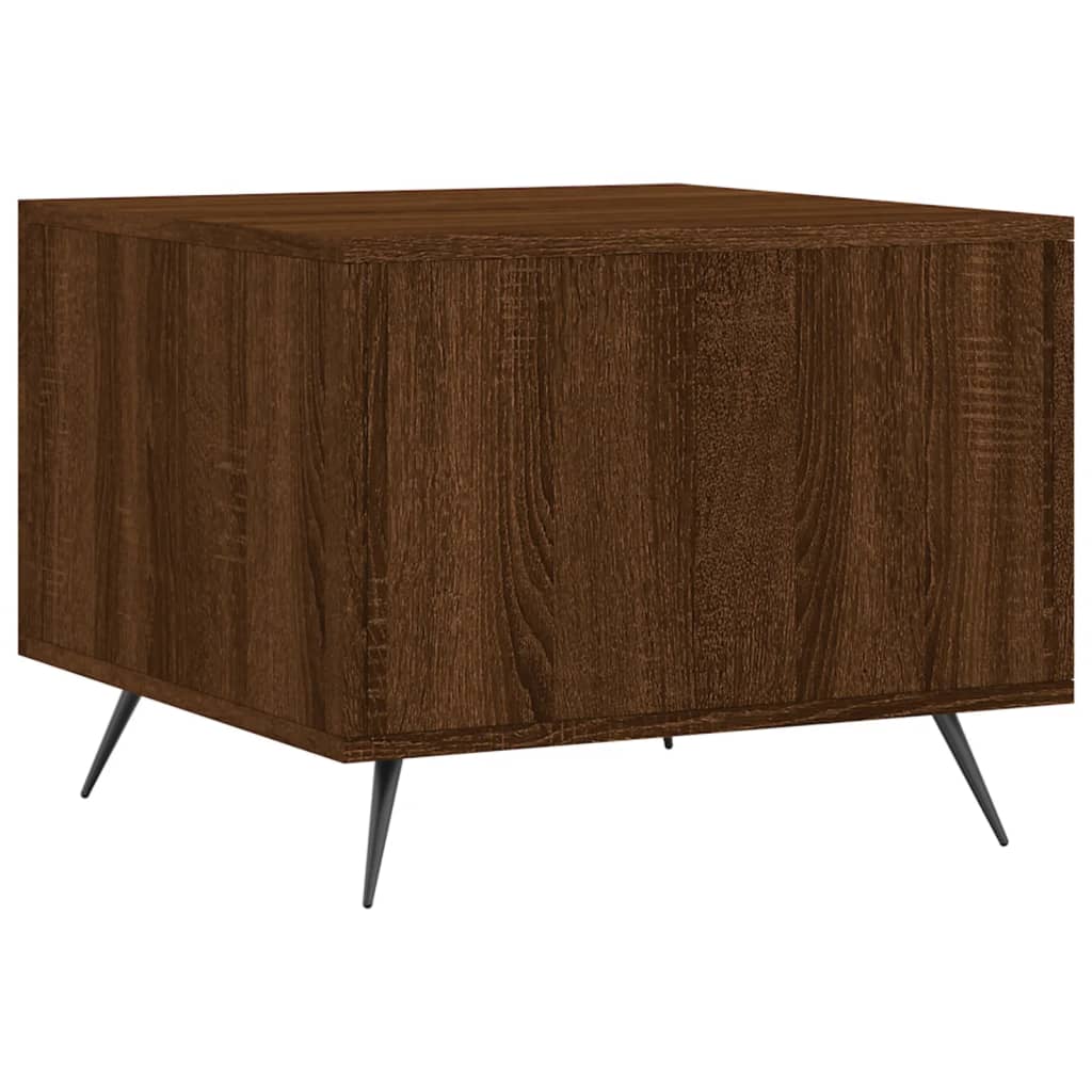 Coffee tables 2 pcs. Brown oak look 50x50x40 cm wood material