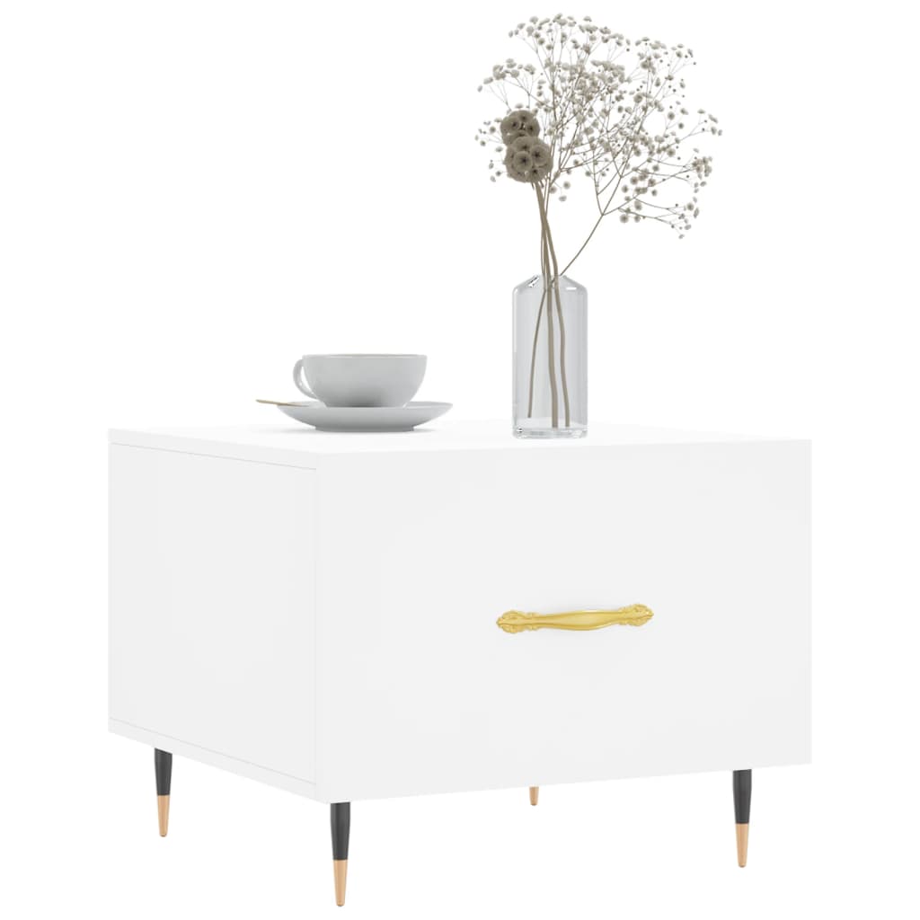 Coffee Tables 2 pcs. White 50x50x40 cm Wood Material