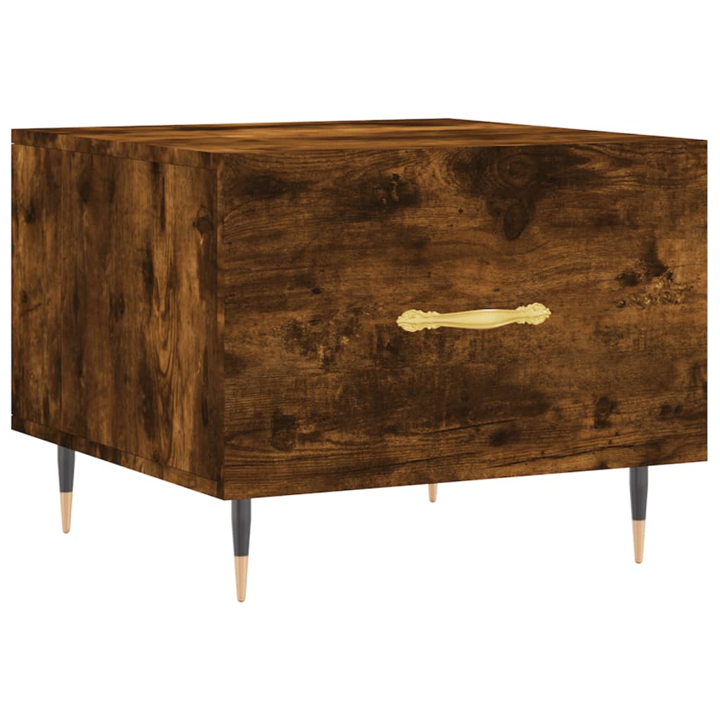 Coffee table smoked oak 50x50x40 cm wood material