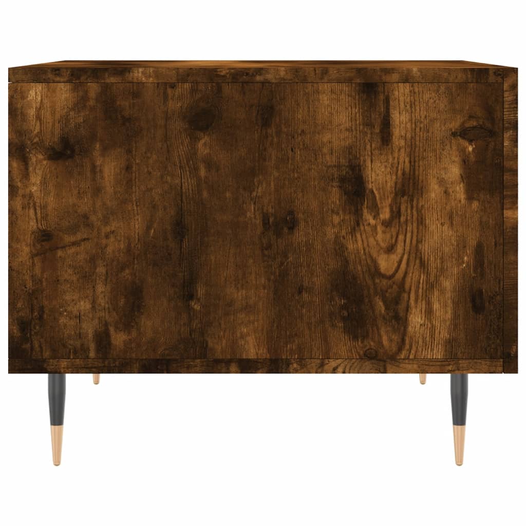 Coffee table smoked oak 50x50x40 cm wood material