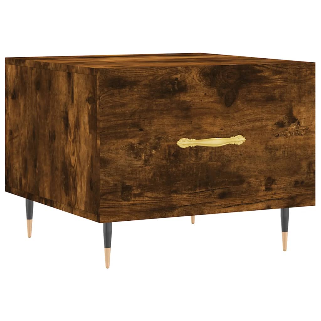 Coffee tables 2 pcs. Smoked oak 50x50x40 cm wood material