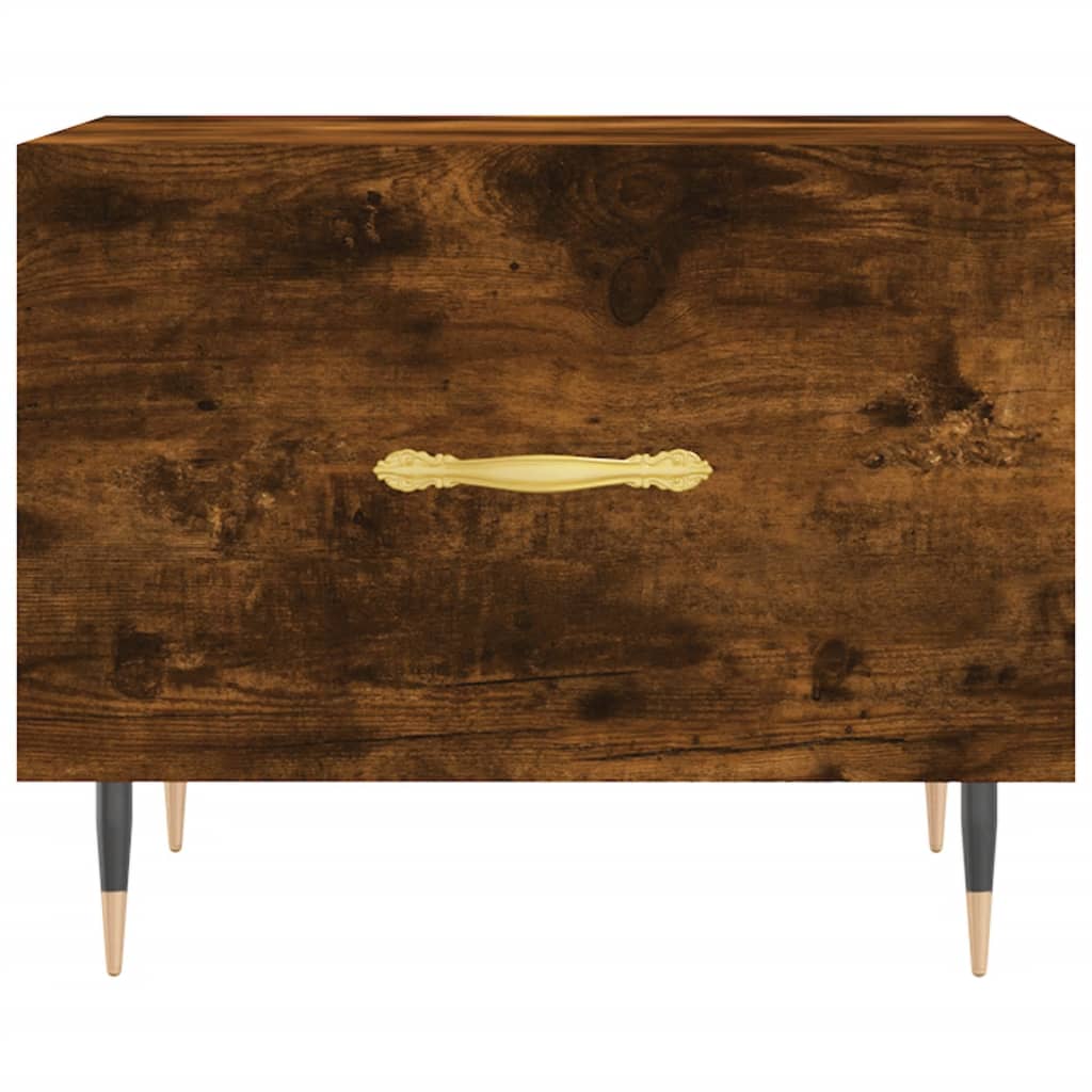 Coffee tables 2 pcs. Smoked oak 50x50x40 cm wood material