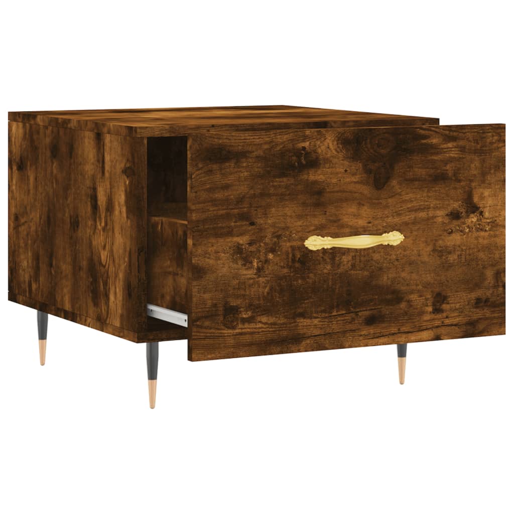 Coffee tables 2 pcs. Smoked oak 50x50x40 cm wood material