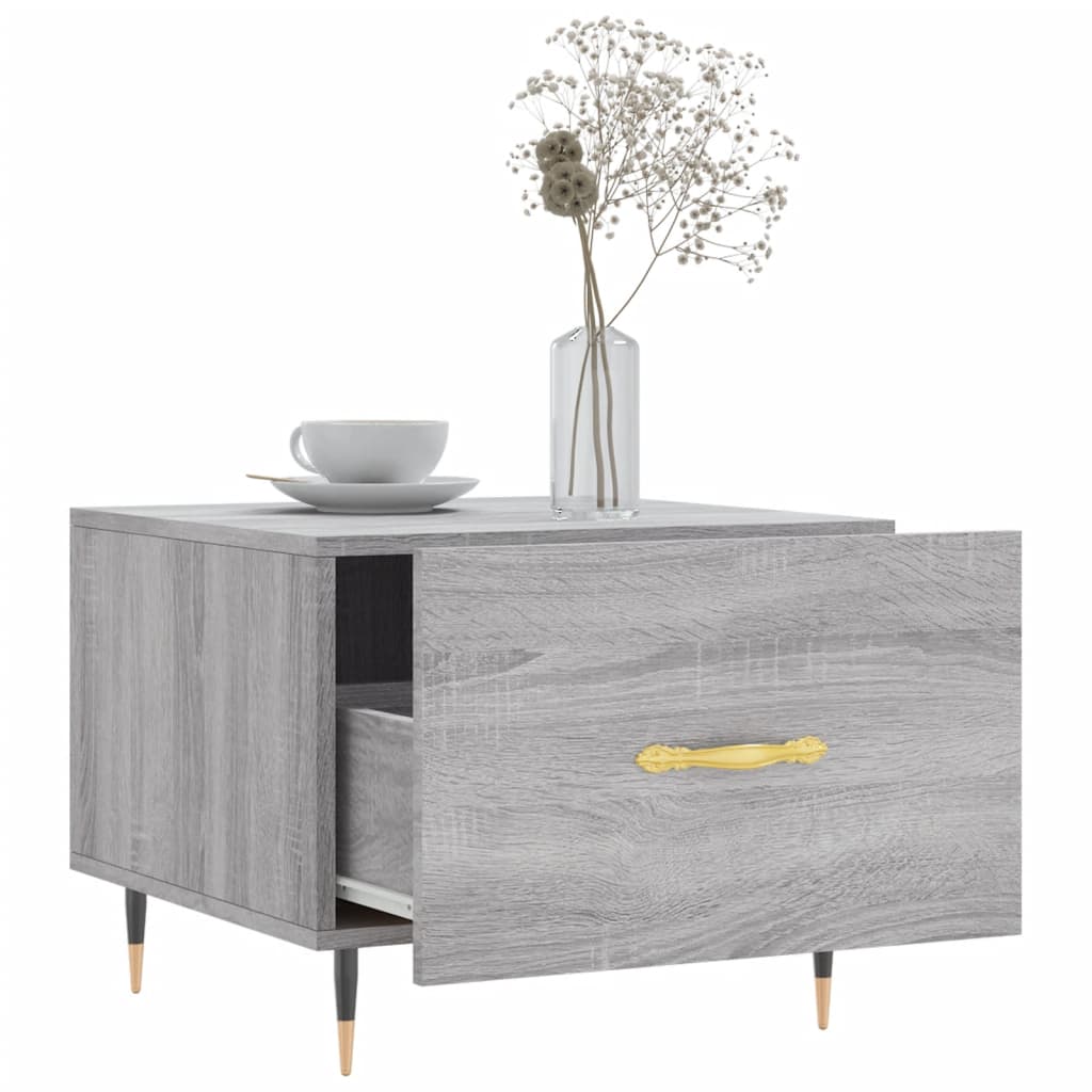 Coffee Tables 2 pcs. Gray Sonoma 50x50x40 cm Wood Material