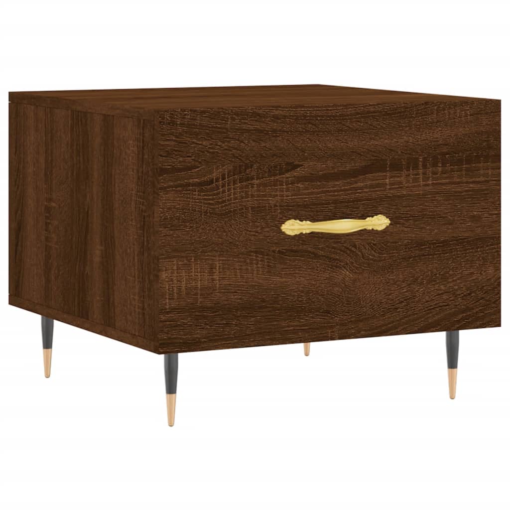 Coffee tables 2 pcs. Brown oak look 50x50x40 cm wood material