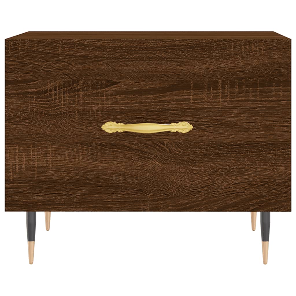 Coffee tables 2 pcs. Brown oak look 50x50x40 cm wood material