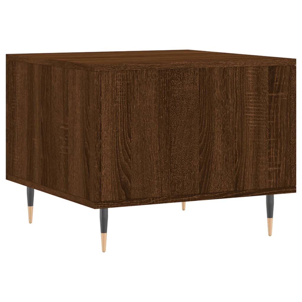 Coffee tables 2 pcs. Brown oak look 50x50x40 cm wood material