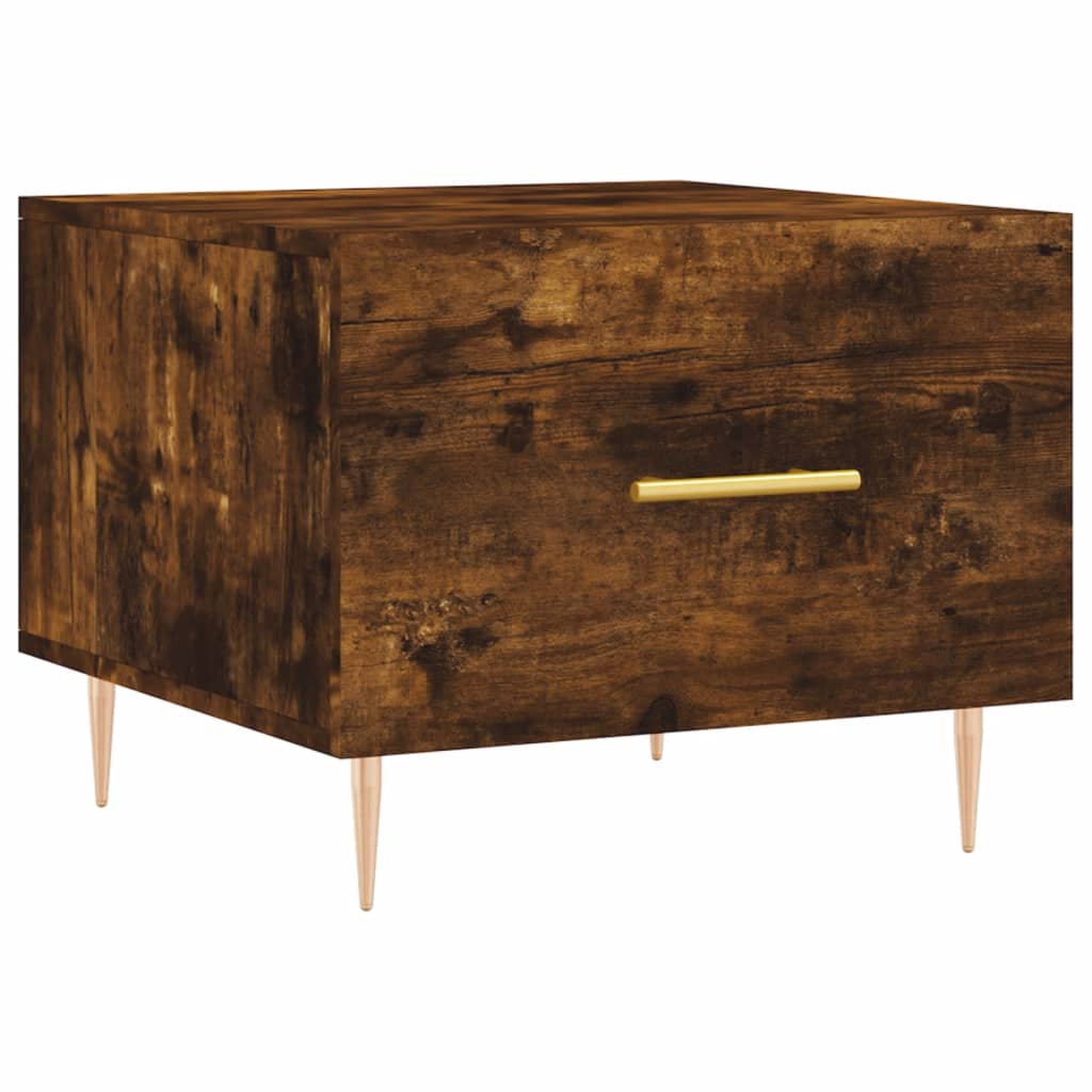 Coffee table smoked oak 50x50x40 cm wood material