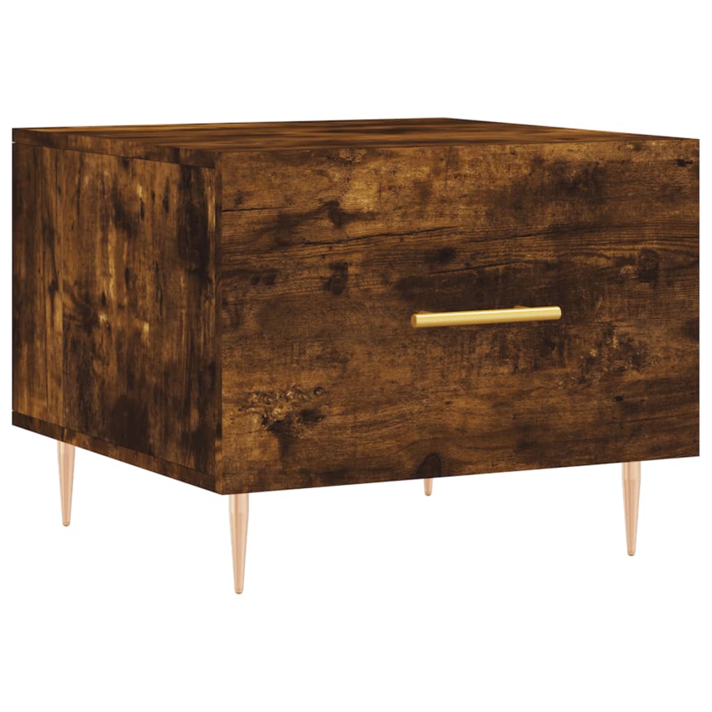 Coffee tables 2 pcs. Smoked oak 50x50x40 cm wood material