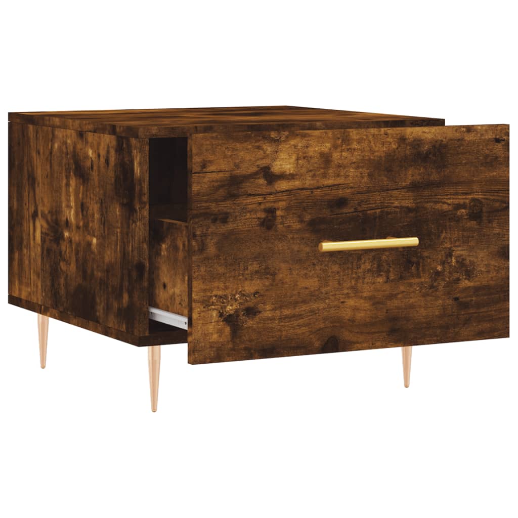 Coffee tables 2 pcs. Smoked oak 50x50x40 cm wood material