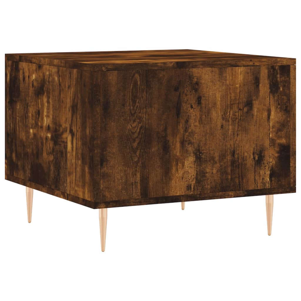 Coffee tables 2 pcs. Smoked oak 50x50x40 cm wood material
