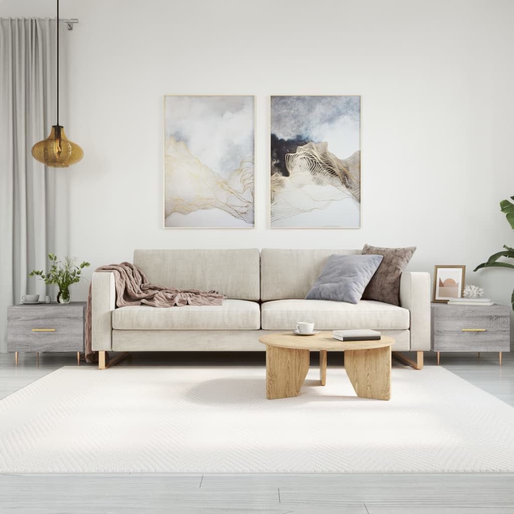 Coffee Tables 2 pcs. Gray Sonoma 50x50x40 cm Wood Material