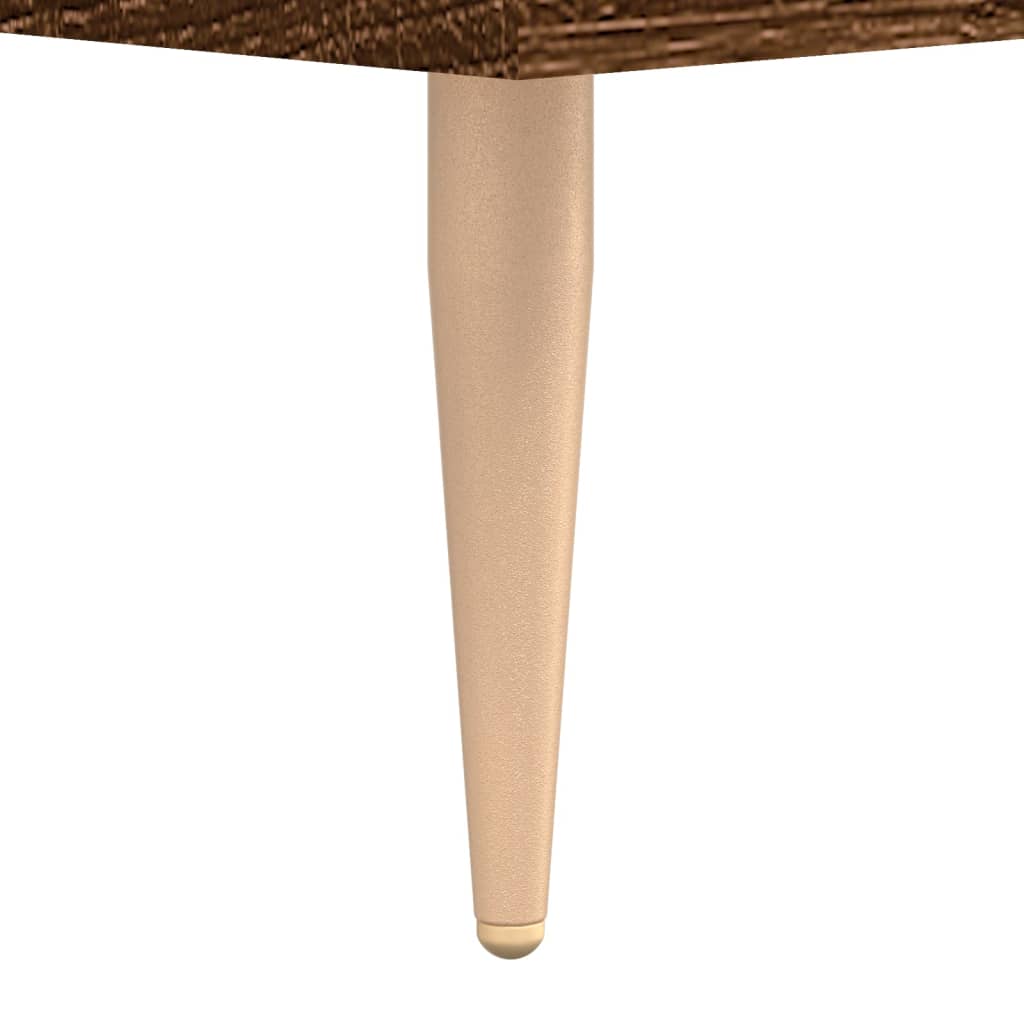 Coffee tables 2 pcs. Brown oak look 50x50x40 cm wood material