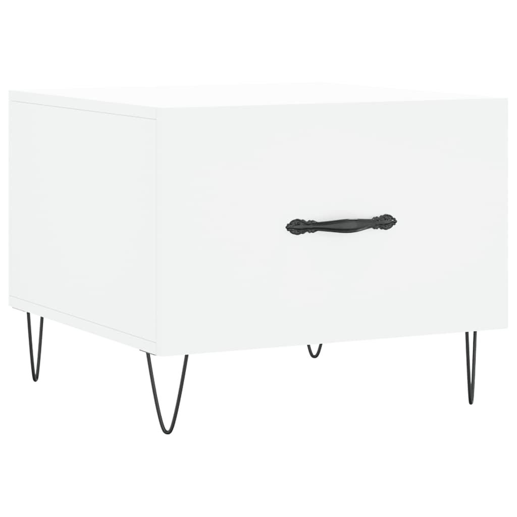 Coffee Tables 2 pcs. White 50x50x40 cm Wood Material