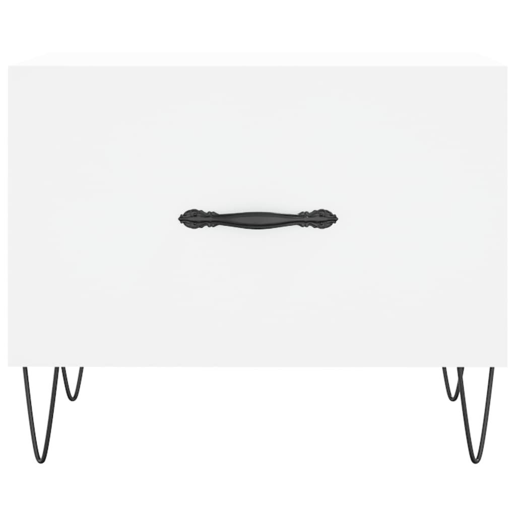 Coffee Tables 2 pcs. White 50x50x40 cm Wood Material
