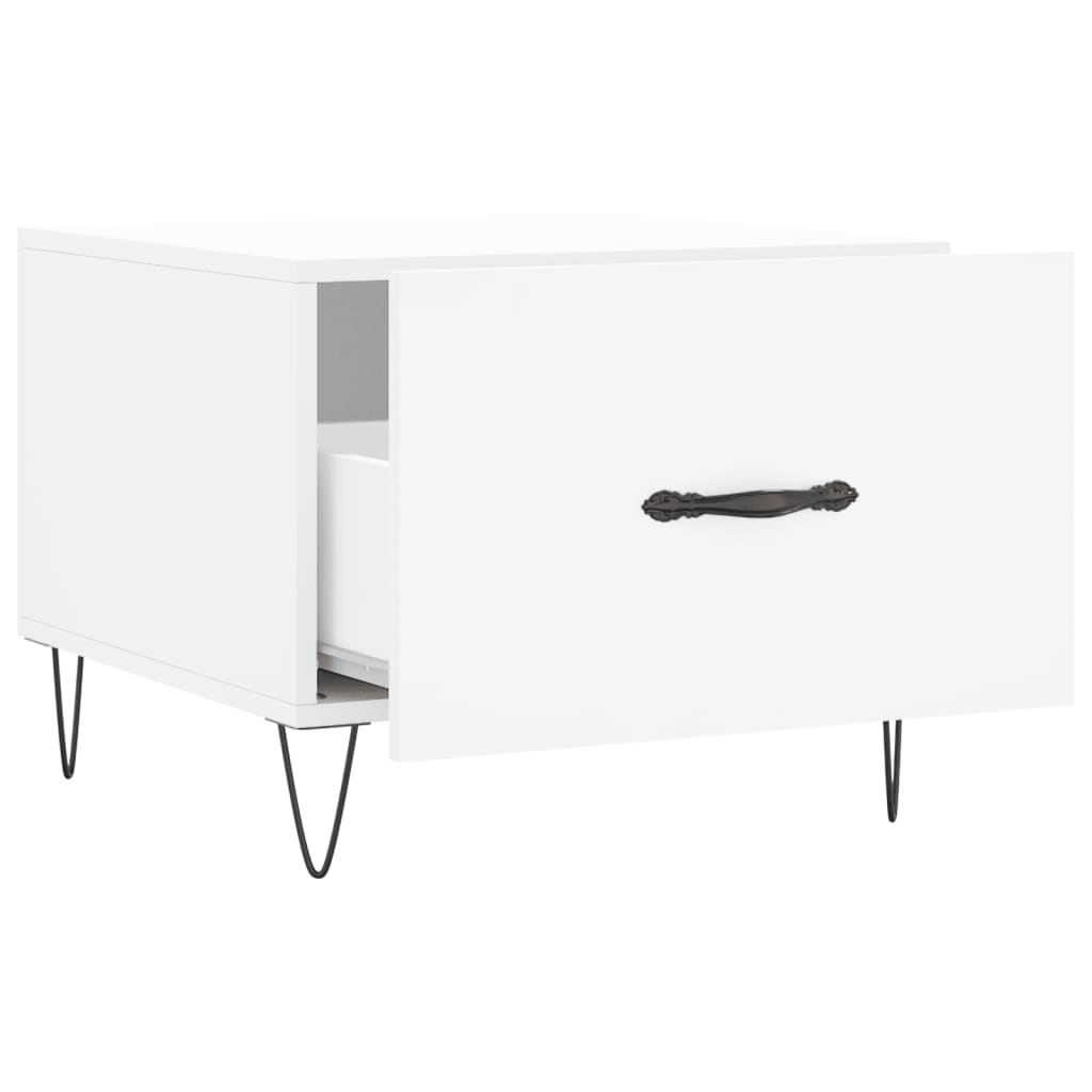 Coffee Tables 2 pcs. White 50x50x40 cm Wood Material