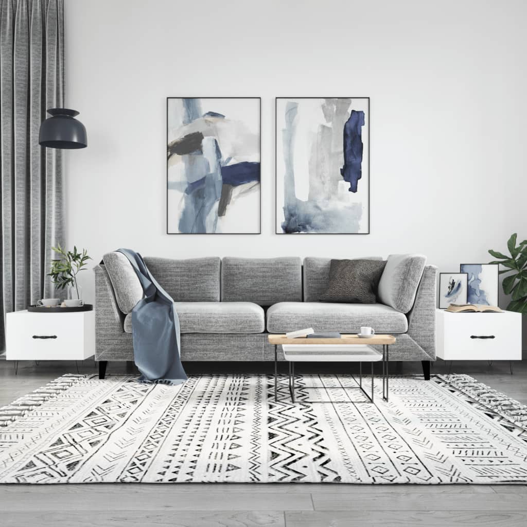 Coffee Tables 2 pcs. White 50x50x40 cm Wood Material