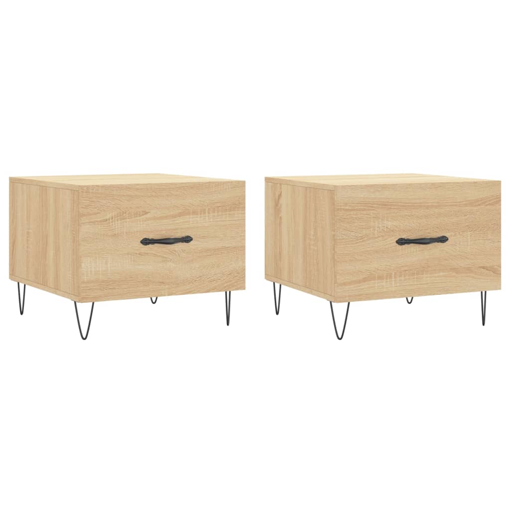 Coffee tables 2 pcs. Sonoma oak 50x50x40 cm wood material