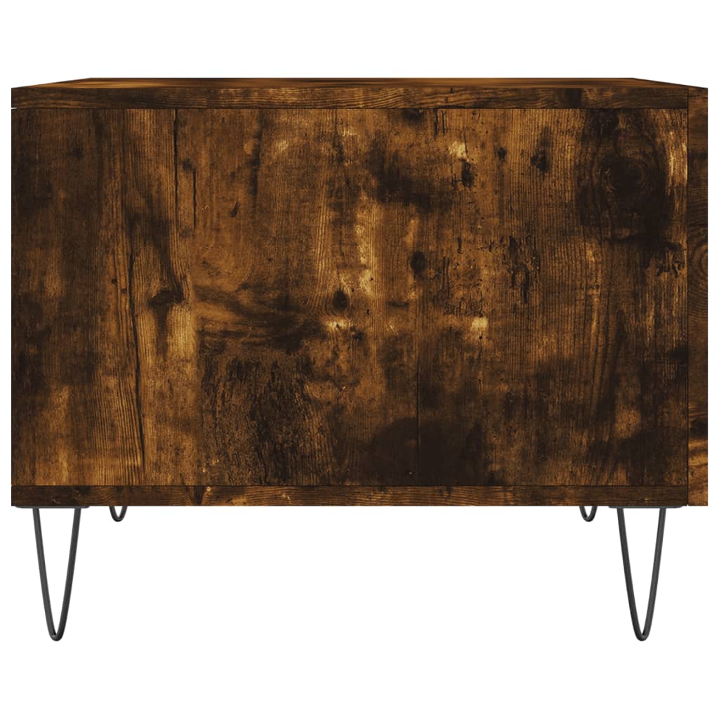 Coffee tables 2 pcs. Smoked oak 50x50x40 cm wood material