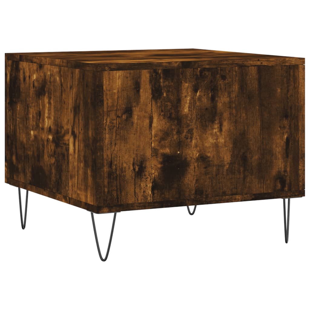 Coffee tables 2 pcs. Smoked oak 50x50x40 cm wood material