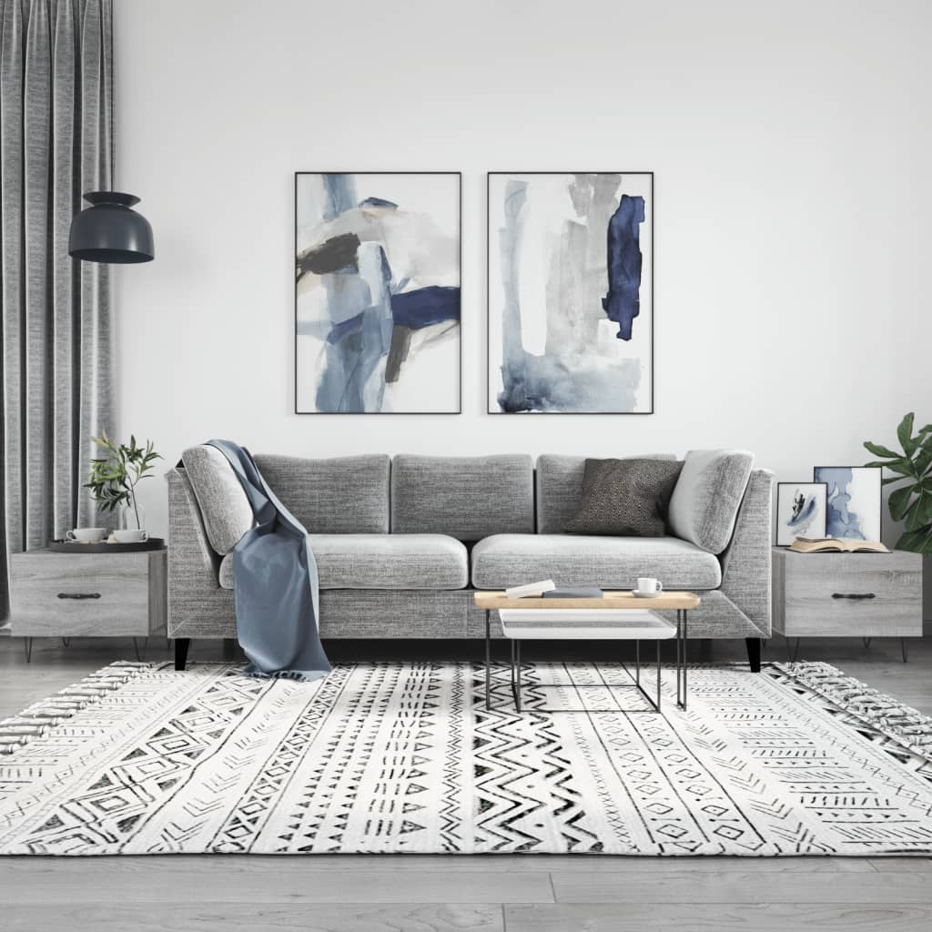 Coffee Tables 2 pcs. Gray Sonoma 50x50x40 cm Wood Material