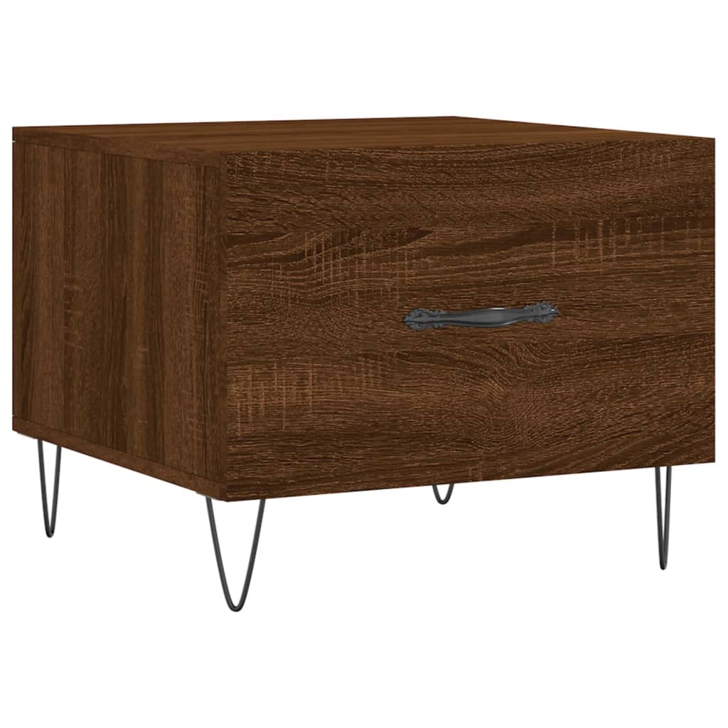 Coffee tables 2 pcs. Brown oak look 50x50x40 cm wood material