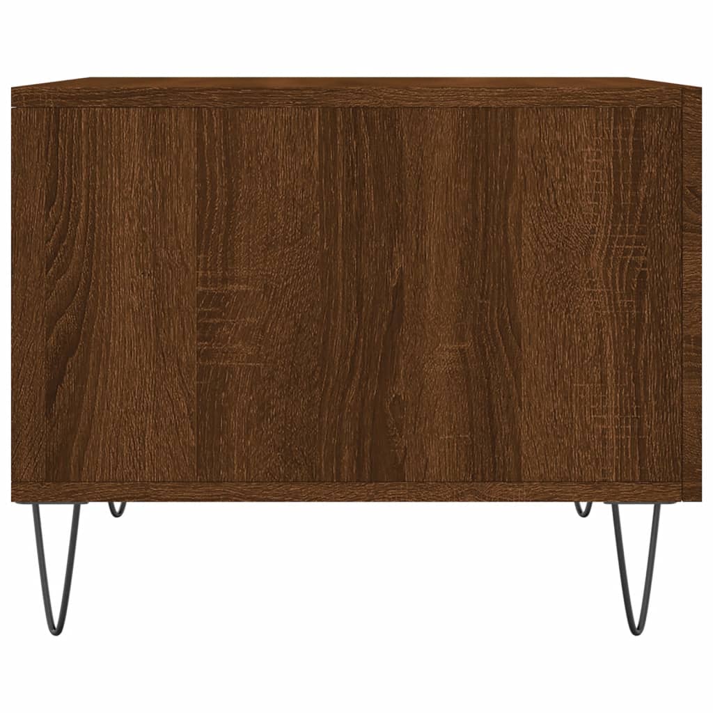 Coffee tables 2 pcs. Brown oak look 50x50x40 cm wood material