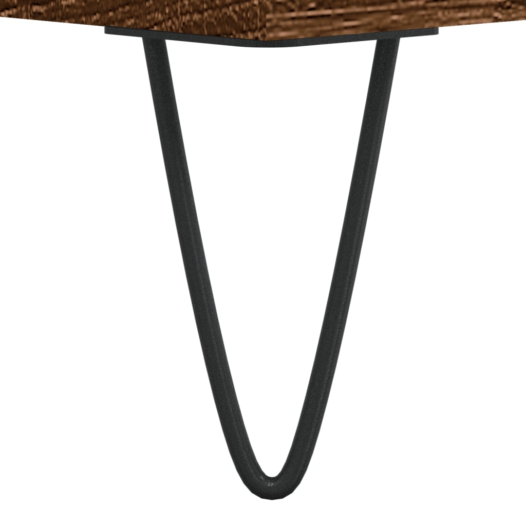Coffee tables 2 pcs. Brown oak look 50x50x40 cm wood material