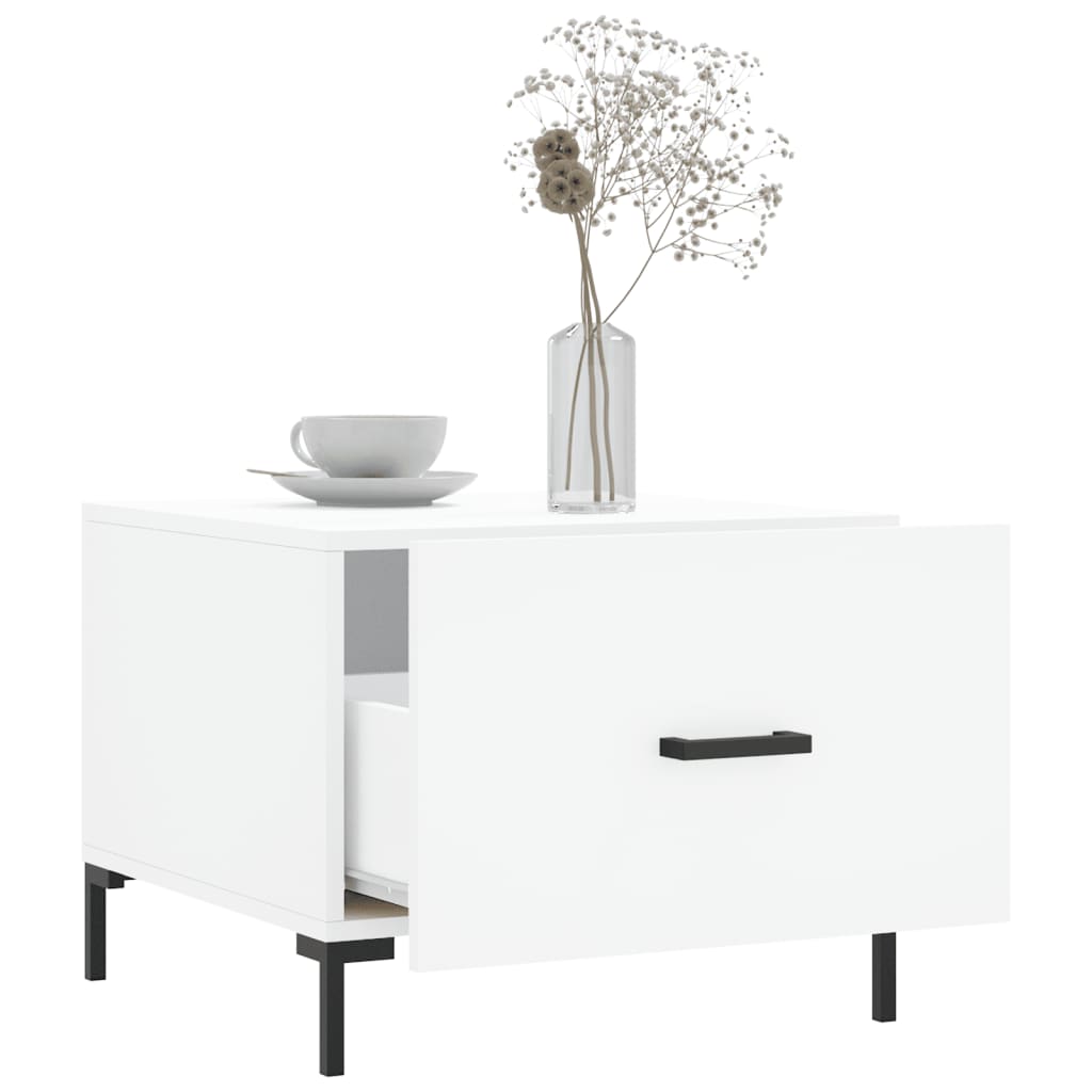 Coffee Tables 2 pcs. White 50x50x40 cm Wood Material