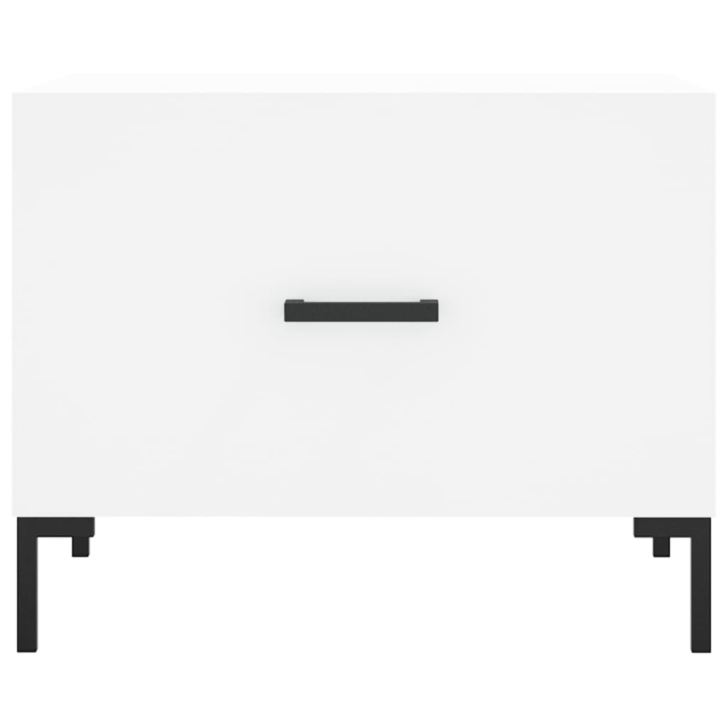 Coffee Tables 2 pcs. White 50x50x40 cm Wood Material