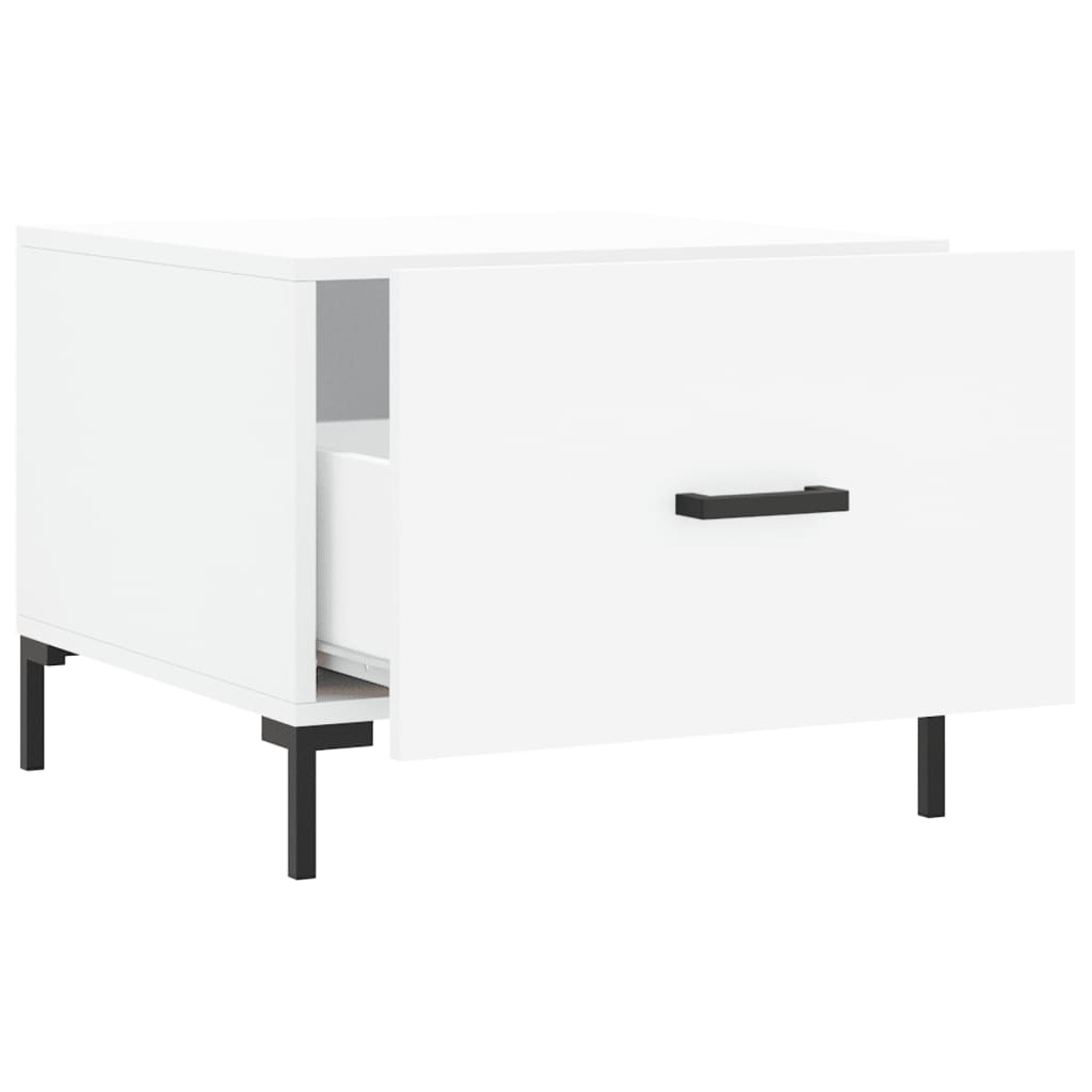 Coffee Tables 2 pcs. White 50x50x40 cm Wood Material