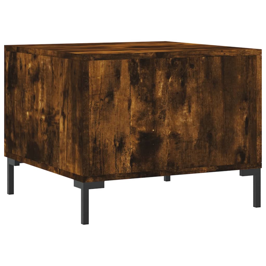 Coffee table smoked oak 50x50x40 cm wood material