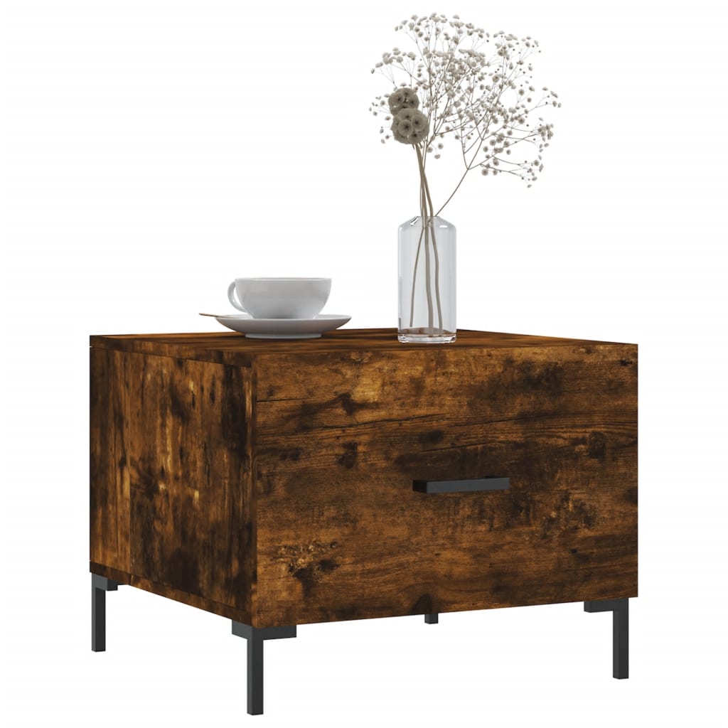 Coffee tables 2 pcs. Smoked oak 50x50x40 cm wood material