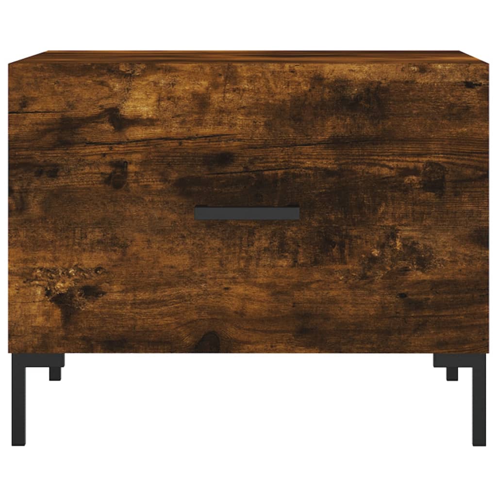Coffee tables 2 pcs. Smoked oak 50x50x40 cm wood material