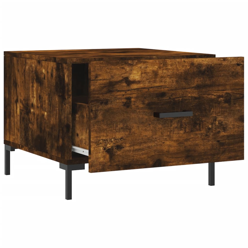 Coffee tables 2 pcs. Smoked oak 50x50x40 cm wood material