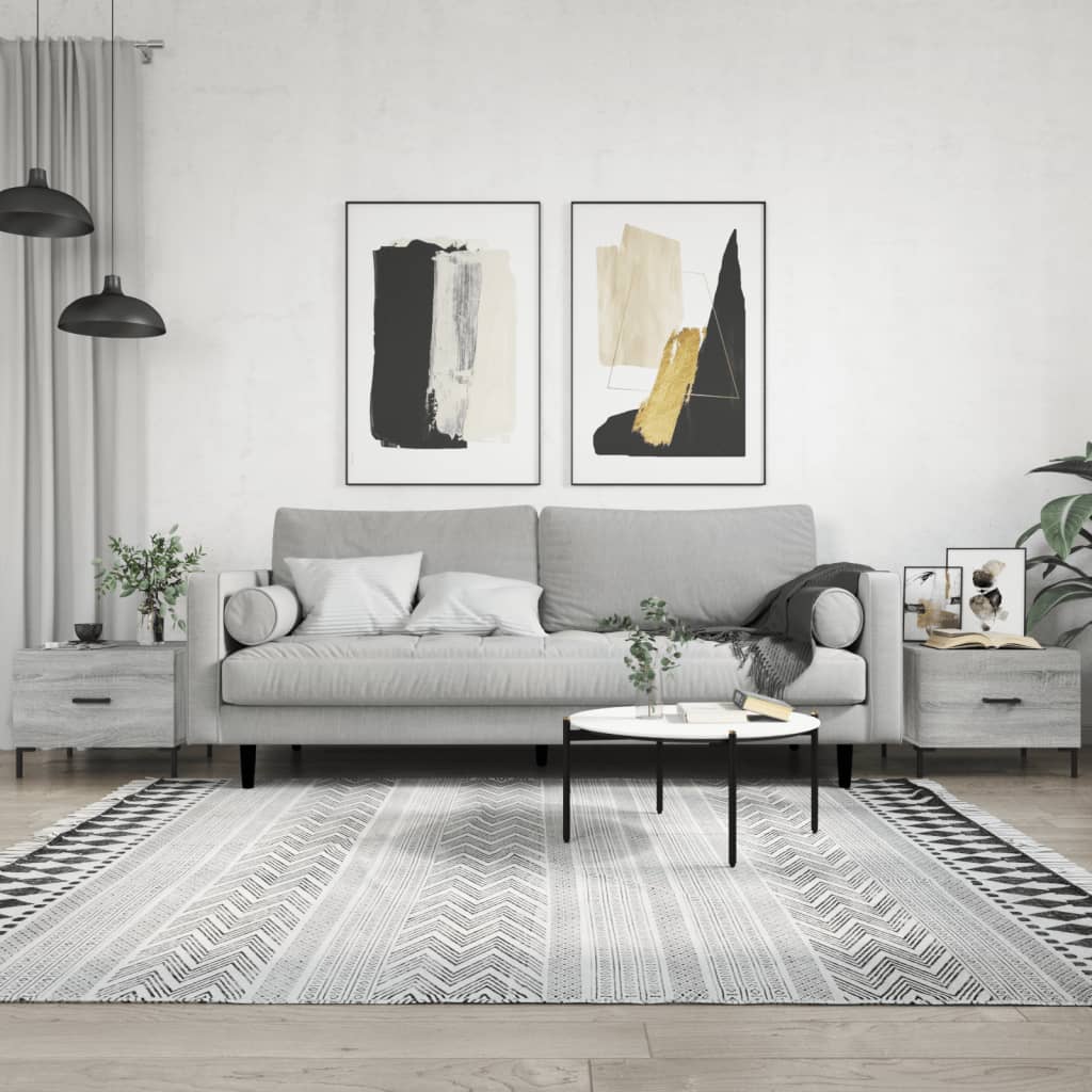 Coffee Tables 2 pcs. Gray Sonoma 50x50x40 cm Wood Material