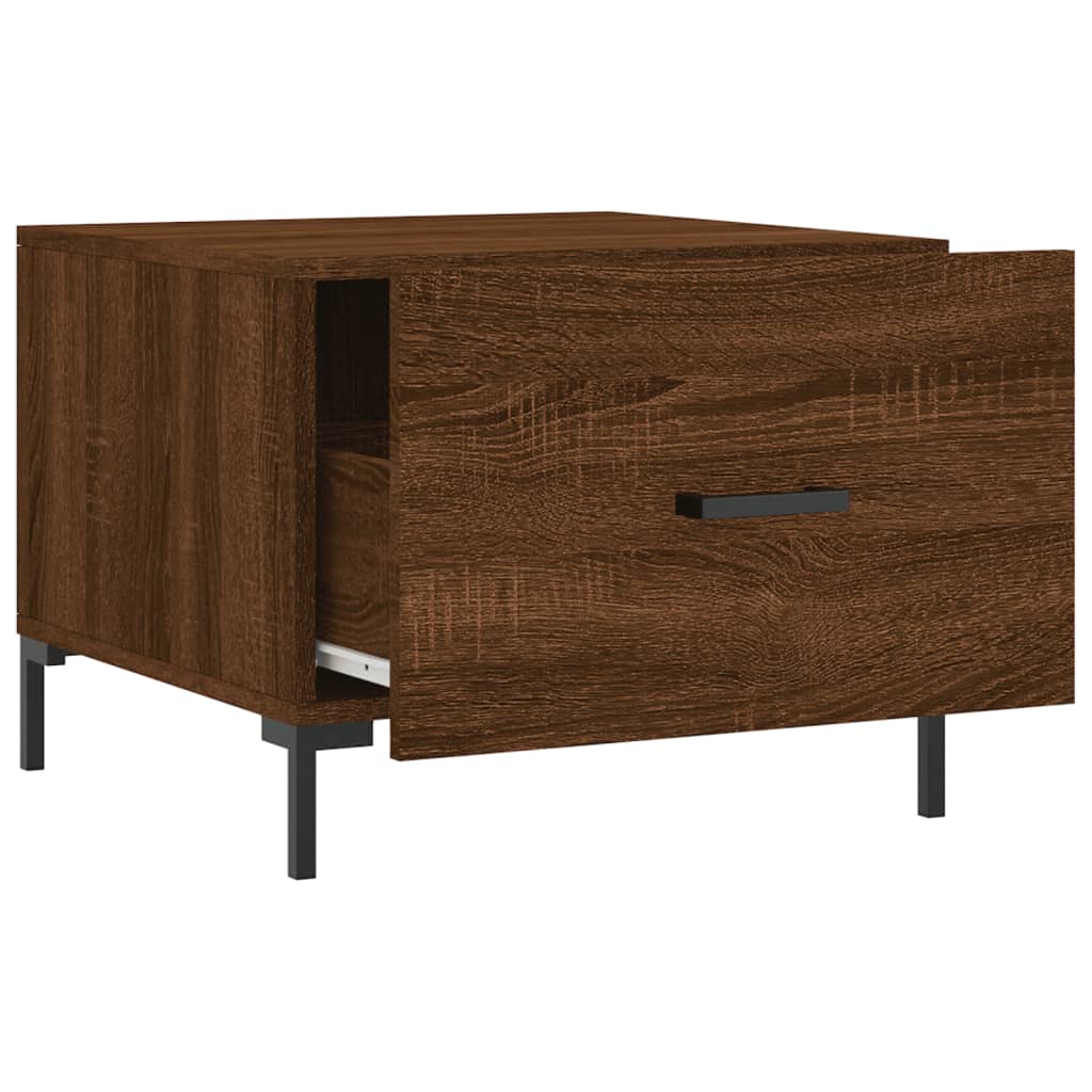 Coffee tables 2 pcs. Brown oak look 50x50x40 cm wood material