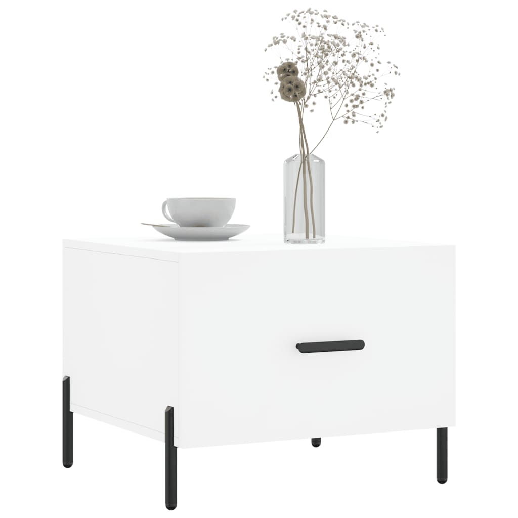 Coffee Tables 2 pcs. White 50x50x40 cm Wood Material