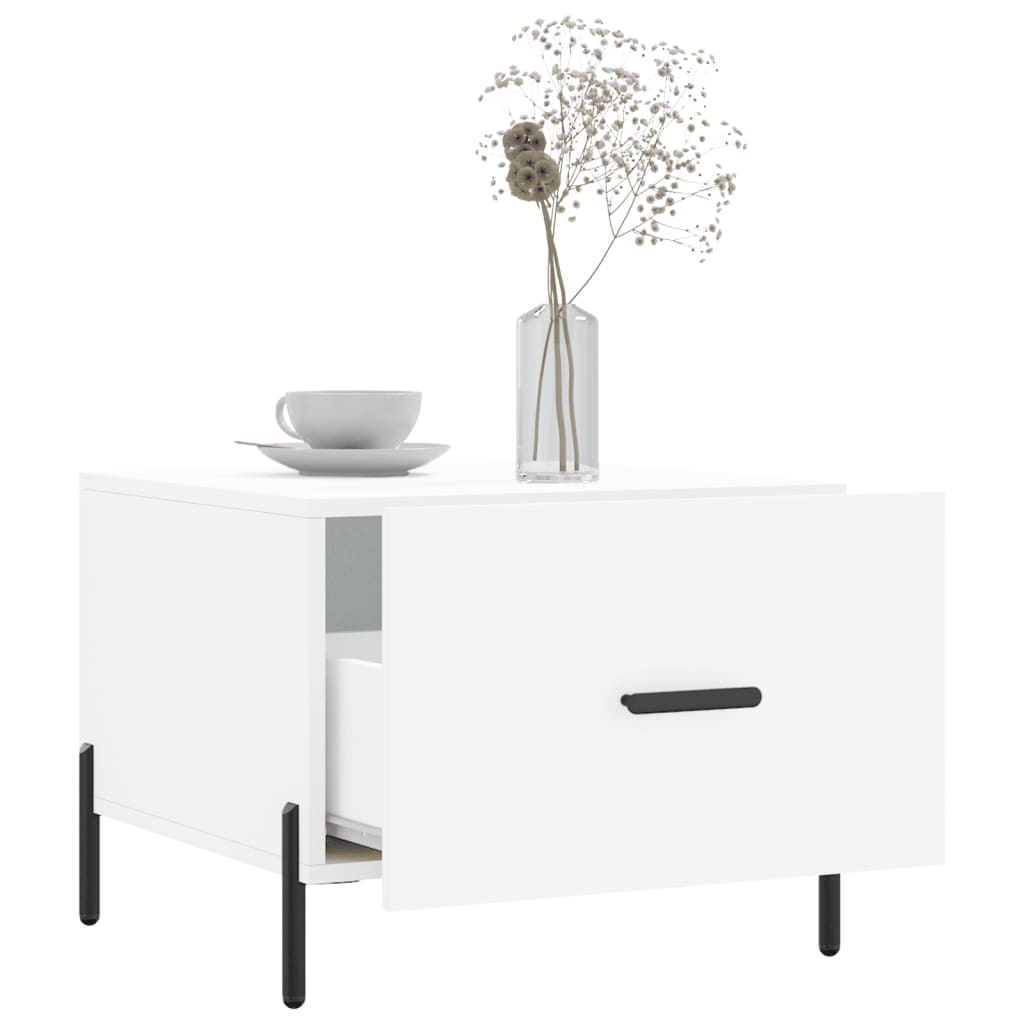 Coffee Tables 2 pcs. White 50x50x40 cm Wood Material