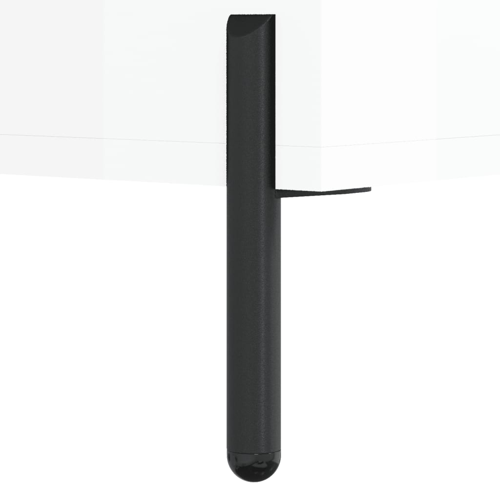 Coffee tables 2 pcs. High gloss white 50x50x40 cm wood material