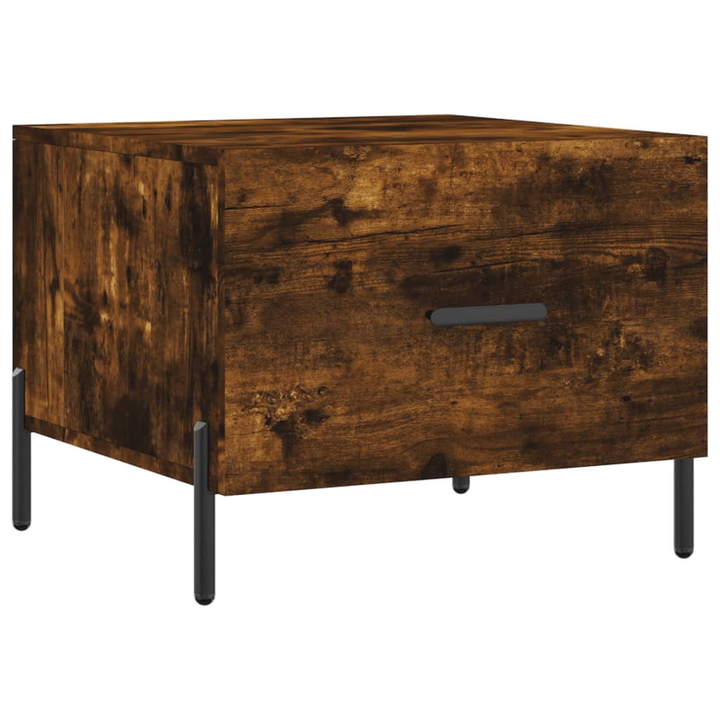 Coffee tables 2 pcs. Smoked oak 50x50x40 cm wood material
