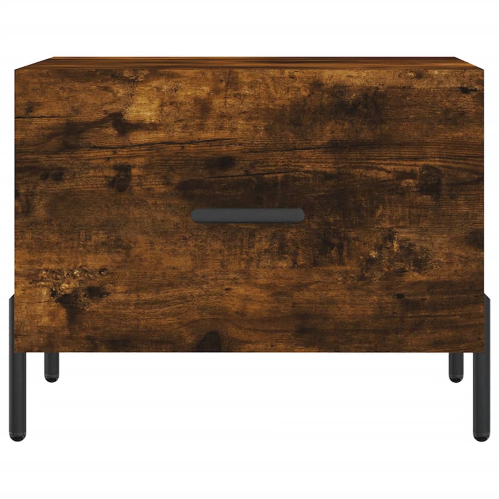 Coffee tables 2 pcs. Smoked oak 50x50x40 cm wood material
