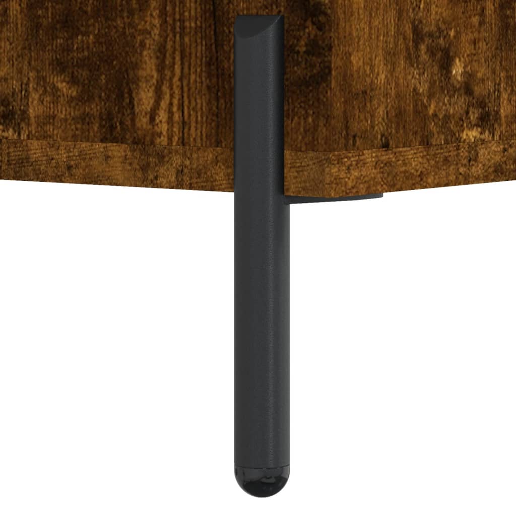 Coffee tables 2 pcs. Smoked oak 50x50x40 cm wood material