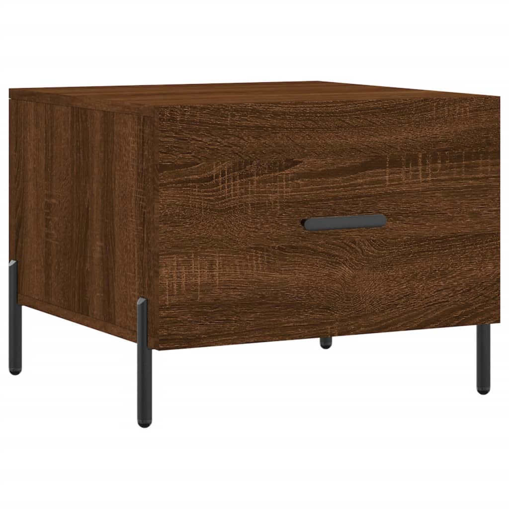 Coffee tables 2 pcs. Brown oak look 50x50x40 cm wood material