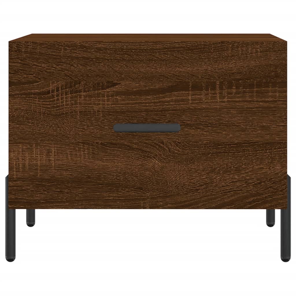 Coffee tables 2 pcs. Brown oak look 50x50x40 cm wood material