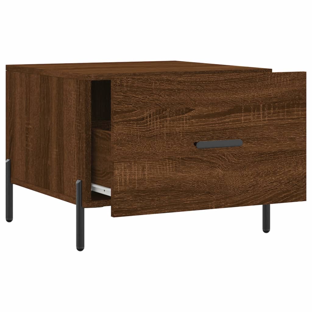 Coffee tables 2 pcs. Brown oak look 50x50x40 cm wood material